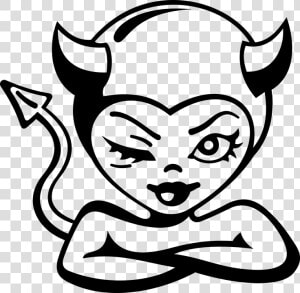 Devil  Flirt  Girl  Imp  Woman   Devil Girl Vector  HD Png Download