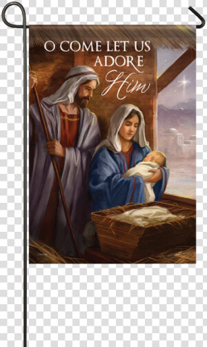 Away In A Manger Garden Dura Soft Flag   Christmas Day  HD Png Download