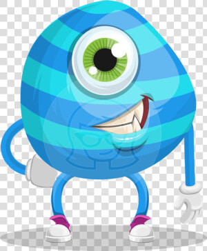 One Eyed Monster Cartoon Character   One Eye Monster Cartoon  HD Png Download