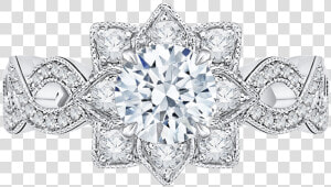 Carizza 18k White Gold Carizza Semi Mount Engagement   ベル バイ ハリー ウィンストン  HD Png Download