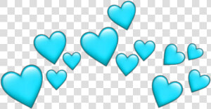  crown  dudahmt  tumblr  coração  heart  emoji  azul   Heart Crown Png Green  Transparent Png