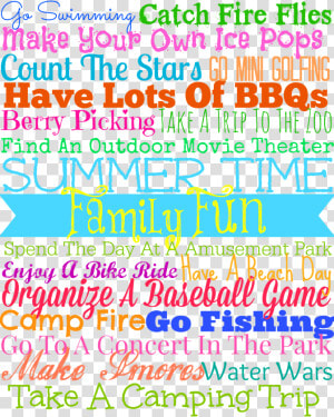 Summertime Family Fun   Graphic Design  HD Png Download