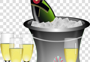 Transparent Don T Forget Clipart   Drawn Champagne Bottle In Ice Bucket  HD Png Download