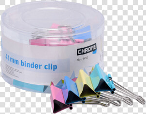 Chrome Binder Clip 41mm 24 Pc Jar Box Of 2  HD Png Download