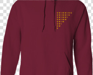 Swimming Wave Hoodie Burgundy Mac Miller Store   Long sleeved T shirt  HD Png Download