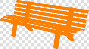 Bench  Orange  Rest  Sit  Seat  Park Bench   Bench Clip Art  HD Png Download