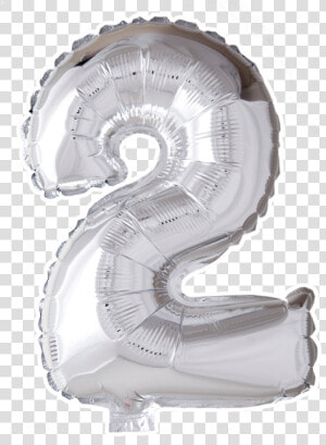 Transparent Silver Balloons Png   Balloons Number 2 Silver  Png Download