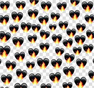  heart  fire  blackheart  emoji  red  black  background   Emoji Background Black Heart  HD Png Download