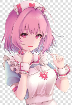  nurse  anime  animegirl  animenurse  loveheart  pastel   Pink Hair Nurse Anime Girl  HD Png Download