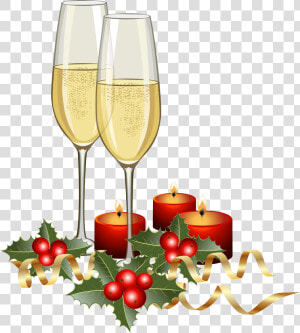 Champagne Transparent Christmas   Christmas Champagne Clipart  HD Png Download