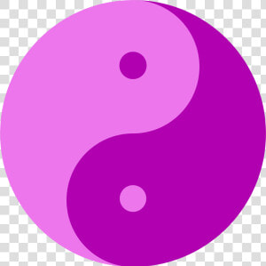 Yin In Magenta Icons   Purple Yin And Yang Symbol  HD Png Download