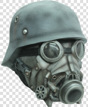 Chemical Warfare Mask   German Soldier Helmet Ww2  HD Png Download