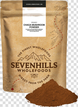 Sevenhills Wholefoods Organic Chaga Mushroom Powder  HD Png Download