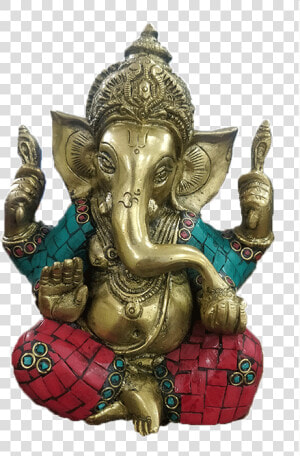 Roque Handicrafts Ganesha Stone Work Big Ears  HD Png Download