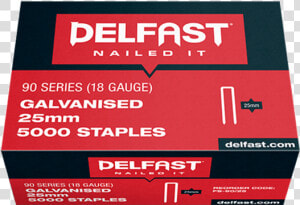 Staples 0026 Delfast Fs 90 25 5000 Mockup   Label  HD Png Download