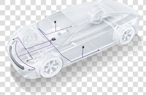 Glasauto Fussgaengerschutzsystem   Transparent Vehicle With Ecu Bosch  HD Png Download