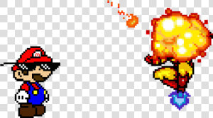 Mario Chucks A Fireball   Mario Pixel  HD Png Download