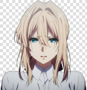 Transparent Violet Evergarden Png   Violet On Evergarden Expression Face  Png Download