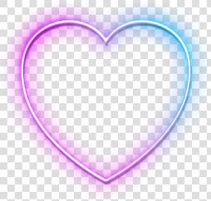  neon  неон  heart  love  frame  4asno4i     Heart  HD Png Download