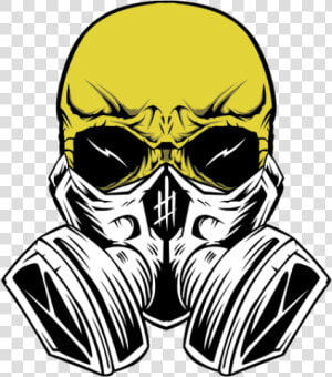 Drawn Gas Mask Toxic   Skull With Gas Mask Logo  HD Png Download