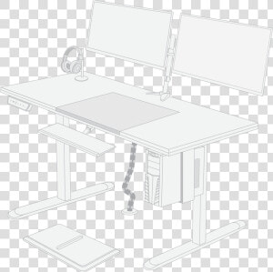 Uvi Desk Accessories Sketch   Computer Desk  HD Png Download