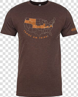 Trans Am Bike Route Tribe T shirt Map   Trans Am Trail Shirt  HD Png Download