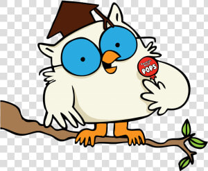 Mr Owl On Branch   Tootsie Pop Owl  HD Png Download