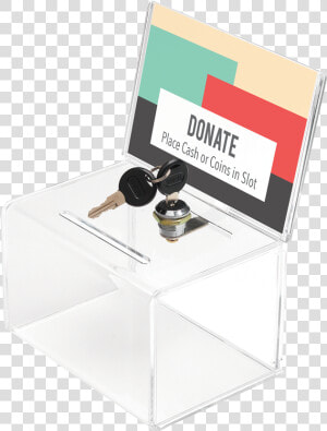 Staples Ballot  Coin Box  Clear   Png Download   Coin Box With Lock ของ Superior Image Deflect O  Transparent Png