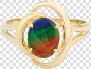 Rosalind 14k Yellow Gold Openwork Ring By Korite Ammolite   Ammolite  HD Png Download