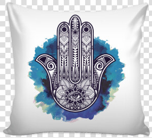 Ornate Hand Drawn Hamsa Pillow Cover   Regata Bata Plus Size  HD Png Download