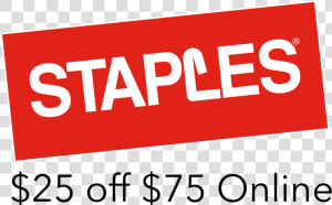 Staples  25 Off  75 Coupon Online Or Phone   Graphic Design  HD Png Download