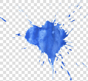 Blue Watercolor Splatter   Blue Ink Stain Png  Transparent Png