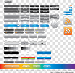 Buttons Set   Png Download   Hd Button For Web Design  Transparent Png