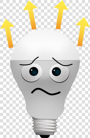 Unhappy Led Bulb   Cartoon  HD Png Download