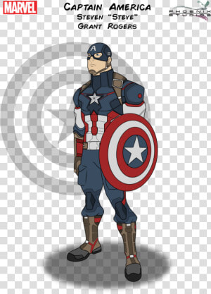 By Kyle A Mcdonald   Avengers Assemble Tv Series Captain America  HD Png Download