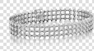 My Girl Diagonal Triple Row Bracelet 18k White Gold   Bracelet  HD Png Download