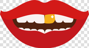 Transparent Tooth Clipart Png   Gold Teeth Smile Png  Png Download