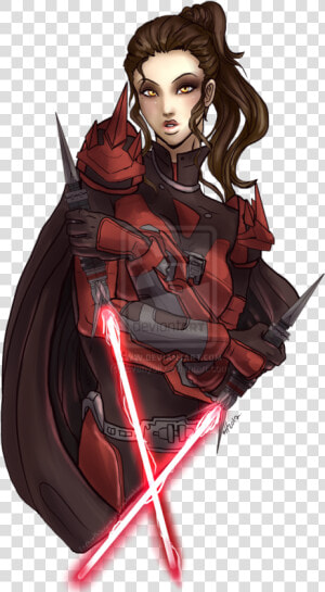 Fictional Character woman Warrior illustration cg Illustration long   Deviantart Sith Girl  HD Png Download