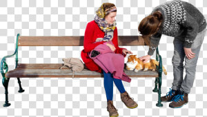 The Cat Loves P And G And The Sun Png Image   People Sitting On Park Benches Png  Transparent Png