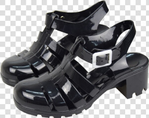 Black Jelly Sandals   Fisherman Sandal  HD Png Download