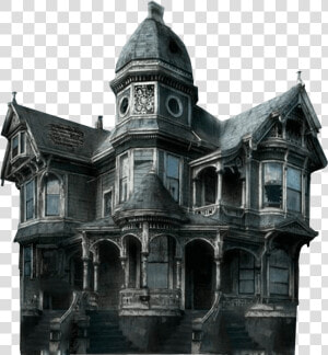 Haunted House Halloween Transparent Image   Haunted House Transparent Background  HD Png Download