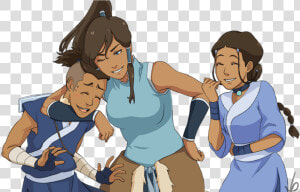 Aang Sokka Katara Avatar   Avatar Katara And Korra  HD Png Download