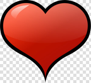 Coeur Rouge Simple Png   Cartoon Heart No Background  Transparent Png