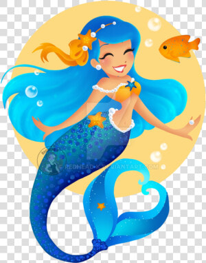 Mermaid Drawing Cliparts   Blue Mermaid Clipart  HD Png Download