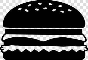 Cheeseburger   Black And White Hamburger Clipart  HD Png Download