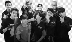  kpop  exo  monster  ot9  baekhyun  chanyeol  chen   Exo 9 Members  HD Png Download