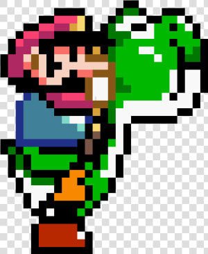 Super Mario World Mario With Yoshi Holding His Breath   Mario Riding Yoshi Super Mario World  HD Png Download