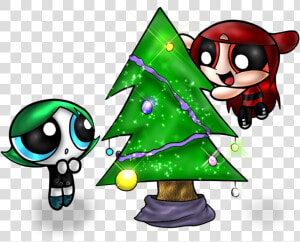 Christmas Tree By  psy alien9 On Clipart Library   Cartoon  HD Png Download