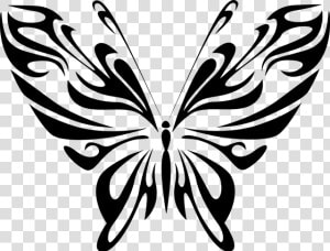 Sketsa Gambar Kupu Kupu   Butterfly Drawing Line Art  HD Png Download