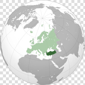 Global Map Of Europe And Turkey   Europe On Global Map  HD Png Download